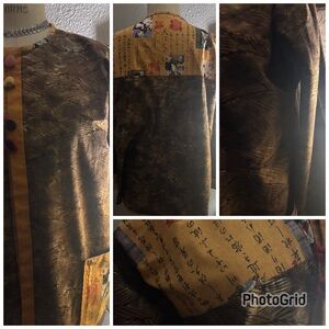 Casual Brown and Yellow Button Down Jacket